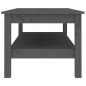 Tavolino da Salotto Grigio 110x50x40 cm Legno Massello di Pino Tavolino da Salotto Grigio 110x50x40 cm Legno Massello di Pino