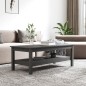 Tavolino da Salotto Grigio 110x50x40 cm Legno Massello di Pino Tavolino da Salotto Grigio 110x50x40 cm Legno Massello di Pino