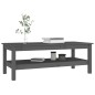 Tavolino da Salotto Grigio 110x50x40 cm Legno Massello di Pino Tavolino da Salotto Grigio 110x50x40 cm Legno Massello di Pino