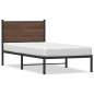 vidaXL Giroletto senza Materasso in Metallo Rovere Marrone 90x200 cm vidaXL Giroletto senza Materasso in Metallo Rovere Marrone 90x200 cm
