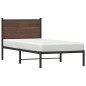 vidaXL Giroletto senza Materasso in Metallo Rovere Marrone 90x200 cm vidaXL Giroletto senza Materasso in Metallo Rovere Marrone 90x200 cm