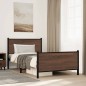 vidaXL Giroletto senza Materasso in Metallo Rovere Marrone 107x203 cm vidaXL Giroletto senza Materasso in Metallo Rovere Marrone 107x203 cm