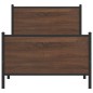 vidaXL Giroletto senza Materasso in Metallo Rovere Marrone 107x203 cm vidaXL Giroletto senza Materasso in Metallo Rovere Marrone 107x203 cm