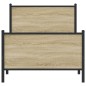 vidaXL Giroletto senza Materaso in Metallo Rovere Sonoma 75x190 cm vidaXL Giroletto senza Materaso in Metallo Rovere Sonoma 75x190 cm