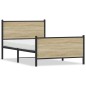 vidaXL Giroletto senza Materaso in Metallo Rovere Sonoma 107x203 cm
