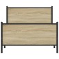 vidaXL Giroletto senza Materaso in Metallo Rovere Sonoma 107x203 cm