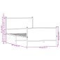 vidaXL Giroletto senza Materaso in Metallo Rovere Sonoma 107x203 cm