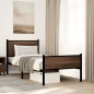 vidaXL Giroletto senza Materasso in Metallo Rovere Marrone 90x190 cm