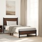 vidaXL Giroletto senza Materasso in Metallo Rovere Marrone 90x200 cm