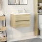 vidaXL Mobile Lavabo Rovere Sonoma 60x38,5x45 cm in Legno Multistrato vidaXL Mobile Lavabo Rovere Sonoma 60x38,5x45 cm in Legno Multistrato