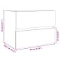 vidaXL Mobile Lavabo Rovere Sonoma 60x38,5x45 cm in Legno Multistrato vidaXL Mobile Lavabo Rovere Sonoma 60x38,5x45 cm in Legno Multistrato