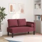 vidaXL Chaise Lounge con Cuscini Rosso Vino in Tessuto vidaXL Chaise Lounge con Cuscini Rosso Vino in Tessuto