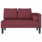 vidaXL Chaise Lounge con Cuscini Rosso Vino in Tessuto vidaXL Chaise Lounge con Cuscini Rosso Vino in Tessuto
