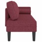 vidaXL Chaise Lounge con Cuscini Rosso Vino in Tessuto vidaXL Chaise Lounge con Cuscini Rosso Vino in Tessuto
