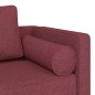 vidaXL Chaise Lounge con Cuscini Rosso Vino in Tessuto vidaXL Chaise Lounge con Cuscini Rosso Vino in Tessuto