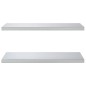 vidaXL Mensole a Muro 2 pz 75x40x3 cm Argento in Acciaio Inossidabile vidaXL Mensole a Muro 2 pz 75x40x3 cm Argento in Acciaio Inossidabile
