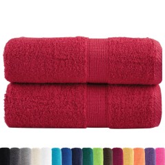 vidaXL Salviette Premium SOLUND 2 pz Rosse 30x30 cm 600 g/m²