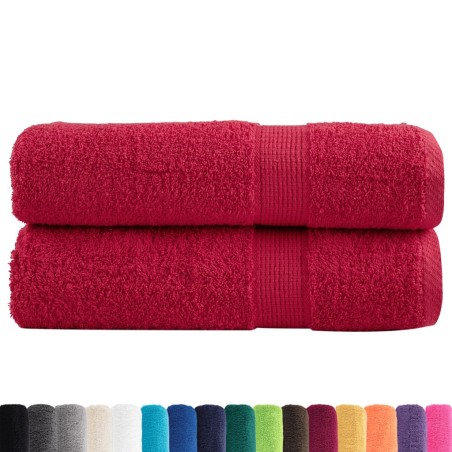 vidaXL Asciugamani da Bagno SOLUND 2 pz Viola 70x140 cm 600 g/m²