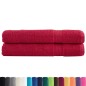 vidaXL Asciugamani Premium SOLUND 2 pz Rossi 100x200 cm 600 g/m²