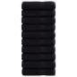 vidaXL Asciugamani da Doccia SOLUND 10 pz Neri 70x140 cm 600 g/m²