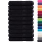 vidaXL Asciugamani SOLUND 10 pz Neri 100x200 cm 600 g/m²