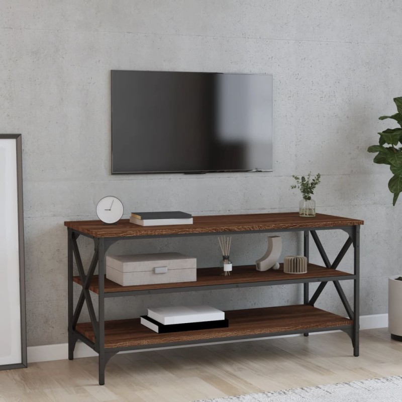 Mobile Porta TV Rovere Marrone 100x40x50 cm Legno Multistrato Mobile Porta TV Rovere Marrone 100x40x50 cm Legno Multistrato