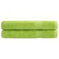 vidaXL Asciugamani Premium SOLUND 2 pz Verdi 100x200 cm 600 g/m²