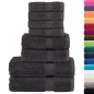 vidaXL Set ASciugamani SOLUND 8 pz Antracite 600 gsm