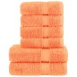 vidaXL Set ASciugamani SOLUND 6 pz Arancioni 600 gsm
