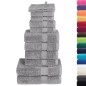 vidaXL Set ASciugamani SOLUND 12 pz Grigio 600 gsm