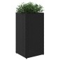 vidaXL Fioriera da Giardino Nero 30x30x60 cm in Polyrattan