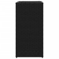 vidaXL Fioriera da Giardino Nero 30x30x60 cm in Polyrattan
