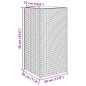 vidaXL Fioriera da Giardino Nero 30x30x60 cm in Polyrattan