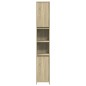 vidaXL Mobile da Bagno Rovere Sonoma 30x30x183,5 cm Legno Multistrato vidaXL Mobile da Bagno Rovere Sonoma 30x30x183,5 cm Legno Multistrato