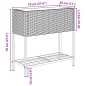 vidaXL Fioriera da Giardino con Ripiano Grigia in Polyrattan