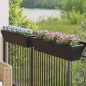 vidaXL Fioriere con Ganci 2 pz Nere in Polyrattan