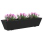 vidaXL Fioriere con Ganci 2 pz Nere in Polyrattan