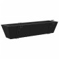 vidaXL Fioriere con Ganci 2 pz Nere in Polyrattan
