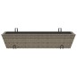 vidaXL Fioriere con Ganci 2 pz Grigie in Polyrattan