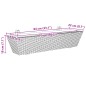 vidaXL Fioriere con Ganci 2 pz Grigie in Polyrattan