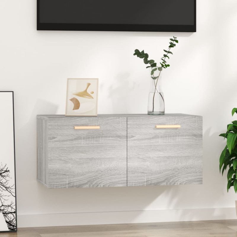 Armadietto a Muro Grigio Sonoma 80x35x36,5 cm Legno Multistrato Armadietto a Muro Grigio Sonoma 80x35x36,5 cm Legno Multistrato