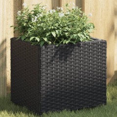 vidaXL Fioriera da Giardino Nera 36x30x32 cm in Polyrattan