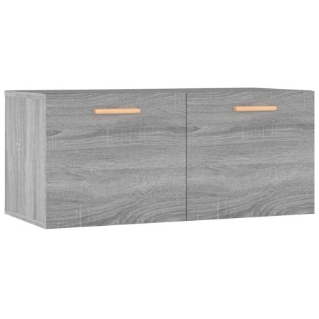 Armadietto a Muro Grigio Sonoma 80x35x36,5 cm Legno Multistrato