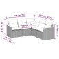 vidaXL Set Divani da Giardino 5 pz con Cuscini in Polyrattan Nero vidaXL Set Divani da Giardino 5 pz con Cuscini in Polyrattan Nero