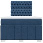 vidaXL Giroletto a Molle con Materasso Blu 120x200 cm in Tessuto