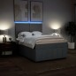 vidaXL Giroletto a Molle con Materasso Grigio Scuro 140x190 cm Tessuto