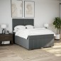 vidaXL Giroletto a Molle con Materasso Grigio Scuro 140x190 cm Tessuto