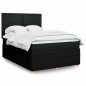 vidaXL Giroletto a Molle con Materasso Nero 140x190 cm in Tessuto vidaXL Giroletto a Molle con Materasso Nero 140x190 cm in Tessuto