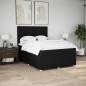 vidaXL Giroletto a Molle con Materasso Nero 140x190 cm in Tessuto vidaXL Giroletto a Molle con Materasso Nero 140x190 cm in Tessuto