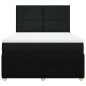 vidaXL Giroletto a Molle con Materasso Nero 140x190 cm in Tessuto vidaXL Giroletto a Molle con Materasso Nero 140x190 cm in Tessuto